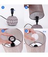 Keramisk Bordlampe E14, 17cm - Rødblond
