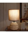 Keramisk Bordlampe E14, 17cm - Rødblond