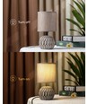 Keramisk Bordlampe E14, 17cm - Rødblond
