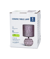 Keramisk Bordlampe E14, 17cm - Rødblond