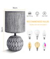 Keramisk Bordlampe E14 - 17 Mørk Grå