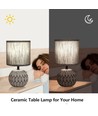Keramisk Bordlampe E14 - 17 Mørk Grå