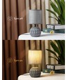 Keramisk Bordlampe E14 - 17 Mørk Grå