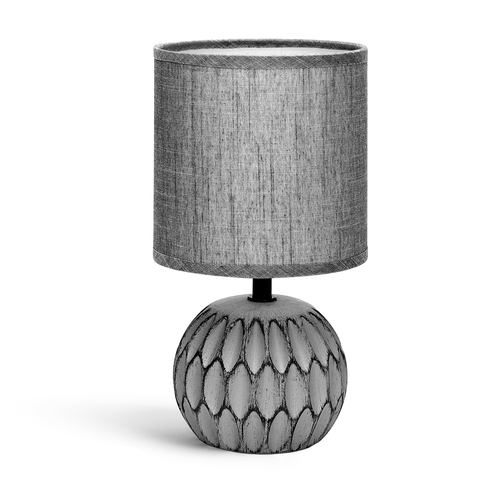 Keramisk Bordlampe E14 - 17 Mørk Grå