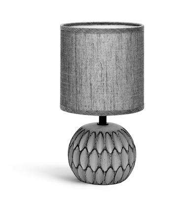 Keramisk Bordlampe E14 - 17 Mørk Grå