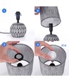 Keramisk Bordlampe E14 - 17 Mørk Grå