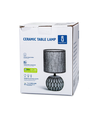 Keramisk Bordlampe E14 - 17 Mørk Grå