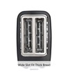 Svart Brødrister 750W