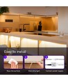 LED-stripe sett 3000K 5M 2835-60 med 4-knapps fjernkontroll, Komplett sett