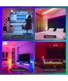 RGB LED Strip - 3m, med På/Av-Knapp
