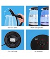 Vannkanne med filter 3,5L - Blå, timer for filter