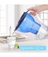 Vannkanne med filter 3,5L - Blå, timer for filter