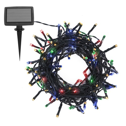 Solcelle Lyskjede 01 - 100 LED - Flere Farger