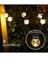 LED-lyskjede, 10 gjennomsiktige pærer, 8M