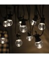 LED-lyskjede, 10 gjennomsiktige pærer, 8M