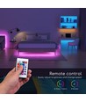 LED RGB-stripe, 5M - Med 24-knappers fjernkontroll