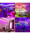 LED RGB-stripe, 5M - Med 24-knappers fjernkontroll