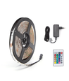 LED RGB-stripe, 5M - Med 24-knappers fjernkontroll