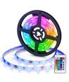 LED RGB-stripe, 5M - Med 24-knappers fjernkontroll