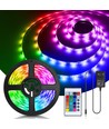 LED RGB-stripe, 5M - Med 24-knappers fjernkontroll
