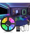 LED Musikk-Synkronisert RGB Fargeskiftende Stripe-Lys, 3M 5050-30, 20-Knapps Kontroller