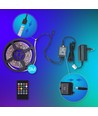 LED Musikk-Synkronisert RGB Fargeskiftende Stripe-Lys, 3M 5050-30, 20-Knapps Kontroller