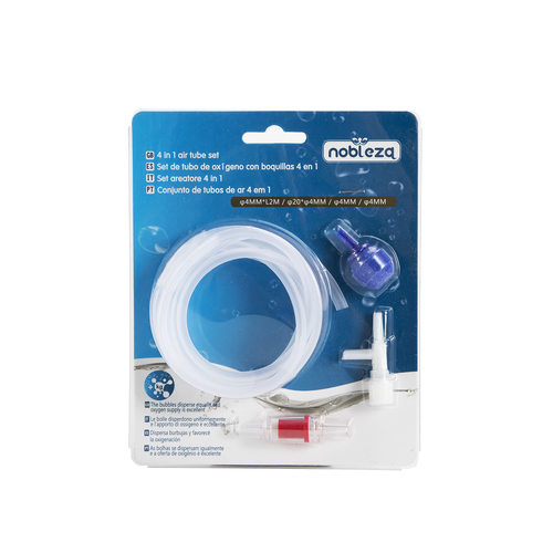 Oksygen-Rørsett Ø4mm L2m / Ø20*Ø4mm / Ø4mm / Ø4mm | D2*L3.4cm / L4.5*B2.5cm / L5.5*B1.5cm
