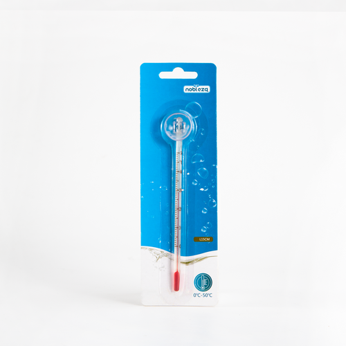 Termometer til akvarium med sugekopp - L: 15 cm, Farge: Hvit