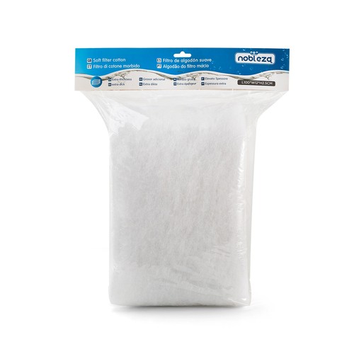 Mykt Hvitt Filtervatt - L100 x B12 x H2,5 cm - Hvit