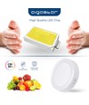 Outlet: LED E6 - Bakbelyst, Rund Innbyggingsspot, 18W, 3000K / Overflatemontert