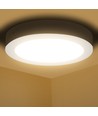 Outlet: LED E6 - Bakbelyst, Rund Innbyggingsspot, 18W, 3000K / Overflatemontert