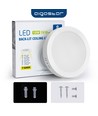 Outlet: LED E6 - Bakbelyst, Rund Innbyggingsspot, 18W, 3000K / Overflatemontert