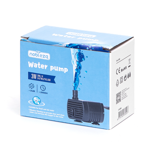 Vannpumpe 3W - 200L/t - L4,6 x B3,8 x H3,3 cm