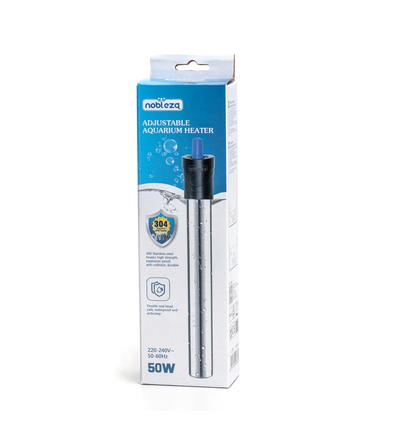 Akvarie varmelegeme i rustfritt stål - L21xD2,2cm - Sølv