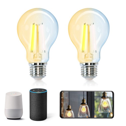Smart LED Filament pære A60 - E27 6W CCT/Klar