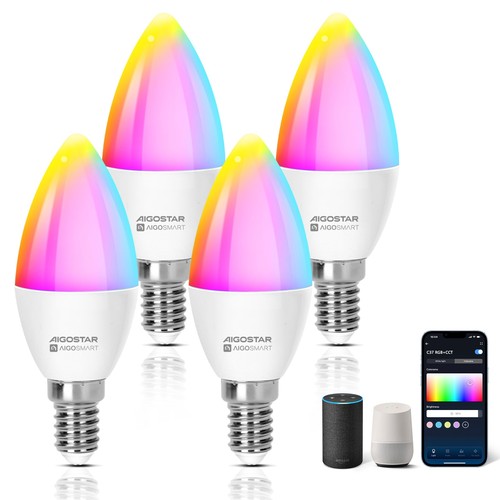 Smart LED-pære WB C37, E14, 6.5W, RGB+CCT