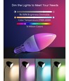 Smart LED-pære WB C37 E14 6,5W RGB+CCT - 6 stk