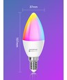 Smart LED-pære WB C37 E14 6,5W RGB+CCT - 6 stk