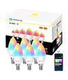 Smart LED-pære WB C37 E14 6,5W RGB+CCT - 6 stk