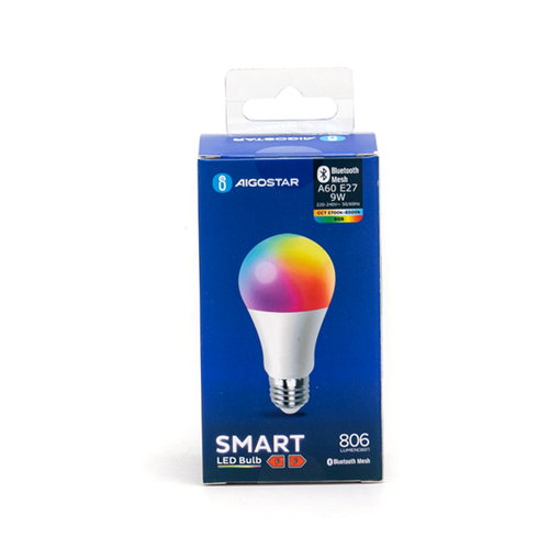 Bluetooth Mesh Smart LED Pære A60 E27 9W RGB+CCT