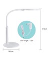 LED Bordlampe LIGHT07 - Hvit, 7W, 6500K (Berøringsdemping & Kalenderfunksjon)