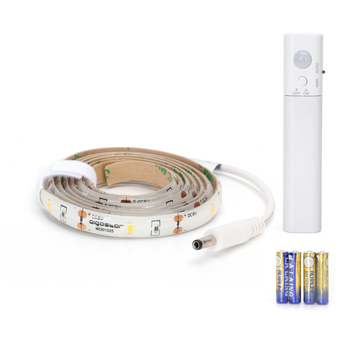 LED-sensorlist, 3000K, 1m - Batteridrevet
