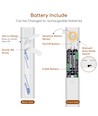 LED-sensorlist, 3000K, 1m - Batteridrevet