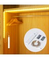 LED-sensorlist, 3000K, 1m - Batteridrevet