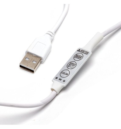 Neon LED Strip 6x12 USB - DIY Ståltråd, 6500K, 1m, 120LED/m, 4.9W, IP65