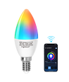Wi-Fi Smart LED Pære C37 E14 7W RGB+CCT