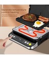 Digital grill - 2000 watt med display og avtakbare plater, sandwich / paninigrill