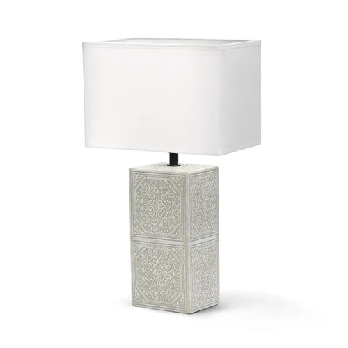 Keramisk Bordlampe E14-09 - Hvit