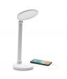 LED-bordlampe - Hvit, 8W, 3000K-6500K (Berøringsdimming, USB-ladestikk, Minnefunksjon)