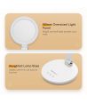 LED-bordlampe - Hvit, 8W, 3000K-6500K (Berøringsdimming, USB-ladestikk, Minnefunksjon)